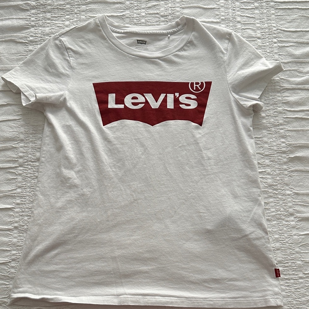 Levi's Classic White Tee with Red Logo